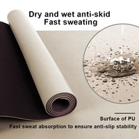 Sansd Nude Beige Couleur PU Voyage Écologique Logo Personnalisé Forme Ovale Arc 5mm Duraple Workout Antidérapant Pu Caoutchouc Tapis de Yoga