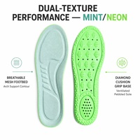 Semelles de sport épaissies 4D Cloud-Feel, granules ultra-douces, coussin d'air, absorption des chocs, respirantes, désodorisantes, 4 couleurs, OEM