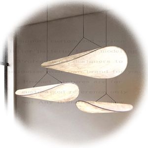 Maßgefertigte Kunst-Designer Seidenstoff Pendelleuchte Hotel Schlafzimmer LED Hängelampe Heim Nordisch Modern Minimalistischer Kronleuchter - Product Image 2