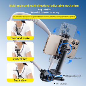 Nouveau support de <span class=keywords><strong>téléphone</strong></span> portable flexible en alliage d'aluminium et silicone à mémoire de forme, réglable à 360 degrés, avec clip portable - Product Image 2