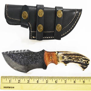 Pieza Decorativa de Primera Calidad, Cuchillo Tracker de Acero de Damasco, Hecho a Mano, con Patrón Decorativo, para Decoración del Hogar - Product Image 4