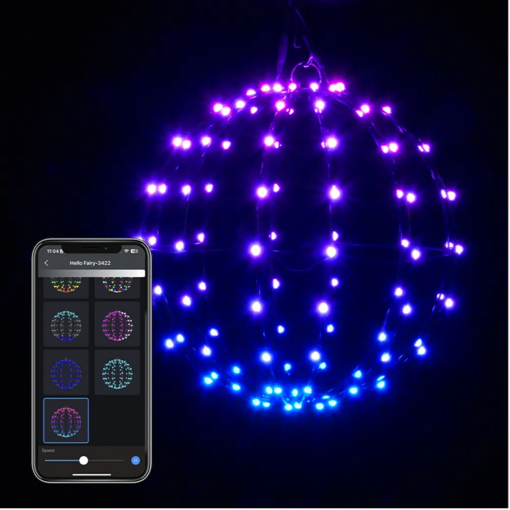 Außenbereich Inneneinzigartig kreativ LED Feiertag Dekoration IP65 wasserdicht funkeln Weihnachtskugeln led-Lichter Klappkugeln-Lichter