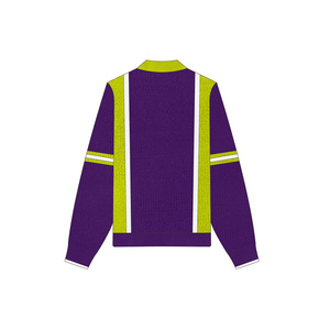 Nouveau Style ODM Cardigan femmes <span class=keywords><strong>pull</strong></span> côtelé Jacquard tricoté <span class=keywords><strong>pull</strong></span> <span class=keywords><strong>Sport</strong></span> à manches longues fermeture éclair hiver tricoté <span class=keywords><strong>pull</strong></span> - Product Image 6