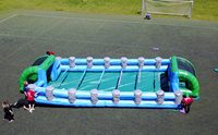 Grand terrain de billard et château portables pour arène de sport gonflable extérieure pour des jeux extérieurs amusants