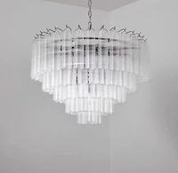 Lustre suspendu moderne personnalisable en verre de Murano, style rétro, idéal pour salon, salle à manger, chambre à coucher.
