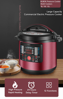 Cuisinière à pression électrique commerciale en acier inoxydable Grande capacité Cuisinière à riz multifonctionnelle intelligente Cuisinière instantanée 10L