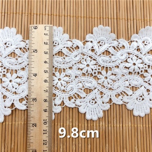Dentelle française <span class=keywords><strong>brodée</strong></span> en <span class=keywords><strong>soie</strong></span> de lait, tissu doux pour la maison, accessoires en dentelle blanche, dentelle perlée pour mariage, décorations de vêtements en gros - Product Image 2