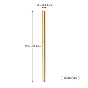 Ensemble de baguettes réutilisables multicolores en acier inoxydable 304, compatibles lave-vaisselle, pour sushis, nouilles, <span class=keywords><strong>cuisine</strong></span> japonaise et chinoise - Product Image 6