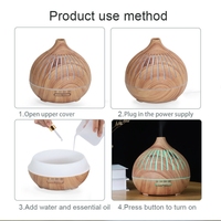 Diffuseur d'aromathérapie ultra-silencieux à étiquette privée, portable, 400 ml, grain de bois, diffuseur d'arômes électrique ultrasonique avec télécommande et minuterie