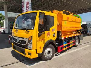 Camion de vidange des fosses septiques par aspiration, camion de nettoyage des eaux usées municipales Dongfeng 5T - Product Image 3