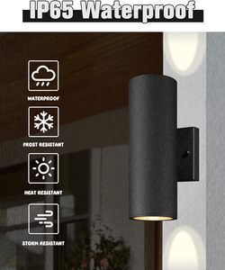 Appliques murales modernes pour porche et couloir, éclairage extérieur LED étanche IP65, éclairage vers le haut et vers le bas, vente en gros - Product Image 2