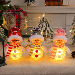 Nuevos Adornos Navideños Luminosos de Muñeco de Nieve con Luces, Muñeco de Nieve Luminoso Transparente Creativo, Adornos para Árbol de Navidad - Product Image 2