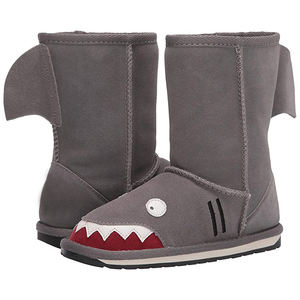 <span class=keywords><strong>Bottes</strong></span> hautes d'hiver pour garçons, motif de broderie requin, <span class=keywords><strong>bottes</strong></span> de neige de qualité supérieure, couleur chaude, dessin animé, femmes, enfants, fourrure, Micro tissu, 10 paires - Product Image 1