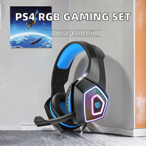 Cá Nhân Biểu Tượng Tùy Biến Với <span class=keywords><strong>RGB</strong></span> Ánh Sáng Tiếng Ồn Hủy Bỏ Mic Âm Thanh Stereo Cho PS5 Chuyển Đổi V1 Chơi Game Tai Nghe - Product Image 3