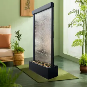 LED 조명 유리 스크린 및 방 칸막이로 가정 또는 정원 장식을 위한 맞춤형 럭셔리 실내 폭포 분수