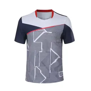 Maglietta sportiva di alta qualità maglietta da Tennis in poliestere a sublimazione personalizzata maglia da Badminton traspirante