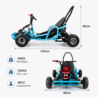 Vente directe – Buggy de plage électrique tout-terrain haute performance pour adulte, 90 cm³, 2 temps, robuste, avec pédales, type kart de drift