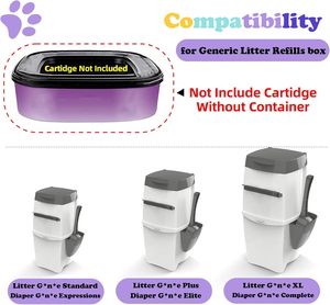 Sacs de recharge pour litière pour chat parfumée compatibles Genie, résistants, multicouches, contrôle des odeurs, doublures pour systèmes de poubelles à litière - Product Image 2