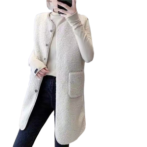 Gilet lungo per l'autunno e gilet in <span class=keywords><strong>velluto</strong></span> a granello imitazione WinterMid, abbigliamento da donna nuovo alla moda - Product Image 2