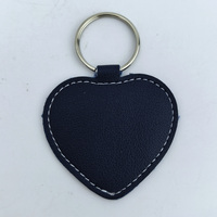 Llavero con Logotipo Grabado en Forma de Corazón, de Cuero PU, Color Sólido, para Grabar con Láser Xtool, Regalos Empresariales