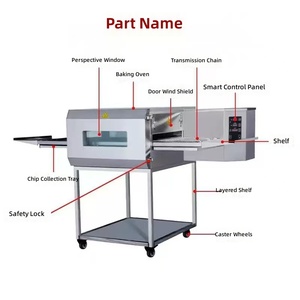 Forno Elettrico Digitale Commerciale a Nastro Trasportatore in Acciaio Inossidabile per <span class=keywords><strong>Pizza</strong></span>, Tipo a Catena, per Ristoranti e Pizzerie - Product Image 2