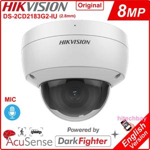 Hik Originele DS-2CD2183G2-IU 8mp Darkfighter Acusense Ingebouwde Mic Poe Vandaal Vaste Dome Netwerk Ip Camera Ik10 Ip67 Buiten - Product Image 3