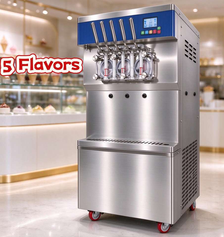 Commercial Automatic New Ice Cream Maker High Capacity Stainless Steel ...