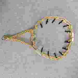 Collier de dressage pour chien en acier inoxydable or rose YIWU, avec boucle à dégagement rapide, taille réglable, chaîne de compression à pointes - Product Image 3