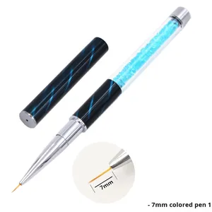 Ensemble de pinceaux à ongles Kolinsky pour nail art, pinceau plat pour ombrage et liner, pinceau acrylique avec couvercle, poils synthétiques pour la décoration au gel - Product Image 3