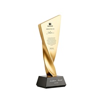 Nouveau trophée créatif en résine cristalline, gravure personnalisée, procédé UV, logo personnalisé, certifié pour les employés exceptionnels et les concours