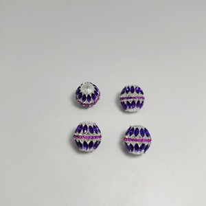 Electroplated Alloy Zircon Hollow Diamond Set Colored <b>Ball</b> With Straight Hole For DIY Jewelry Accessories Middle Size - Product Image 2