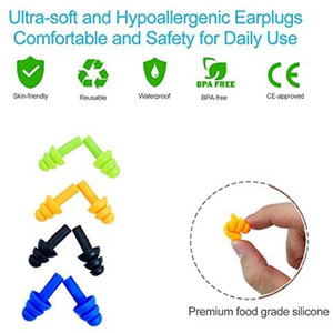 Tapones de silicona para los oídos para dormir, con cancelación de ruido, suaves y reutilizables, impermeables, reducción de ruido, venta al por mayor - Product Image 5