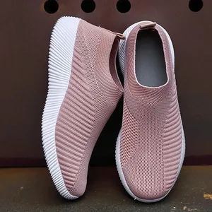 High Quality Women Vulcanized Shoes Sneakers Slip On Designer Ladies Flats Shoes Loafers Plus Size 2022