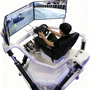 New Design Exciting 3 Screen Car Racing Driving Video Arcade Game <b>Machine</b> 6DOF for Theme Parks - Product Image 2
