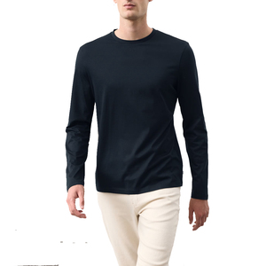 T-shirt à manches longues pour homme, couleur unie, coupe classique, confortable, décontracté, à porter tous les jours, en coton doux, vêtement basique - Product Image 3