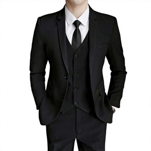 Abito Monopetto Testurizzato Bicolore da <span class=keywords><strong>Uomo</strong></span>, Blazer Slim-Fit Stile Coreano, per Testimoni, Sposo, Matrimonio, Business, Professionale - Product Image 1
