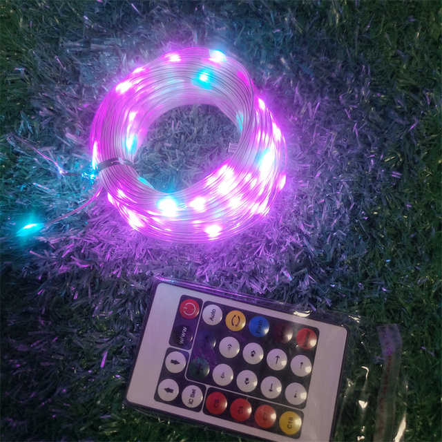 APP Smart Outdoor Christmas USB LED Light String RGB Color-Changing Symphony Decorative Fairy Lights with Remote Control 10M