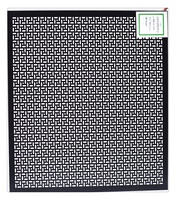 Grille décorative perforée en métal découpée au laser, à trous carrés noirs, facile à installer, pour la décoration intérieure