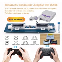 2024 iBlueControlMod SNES Bluetooth controlador inalámbrico adaptador interno para SNES Bluetooth Gamepad adaptador