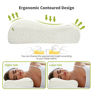 Offre Spéciale Confortable Doux Contour Mousse À Mémoire <span class=keywords><strong>Oreiller</strong></span> En Bambou Conception De Vague De Refroidissement pour Soulagement De La Douleur Au Cou Lit Positionneur De Sommeil - Product Image 3