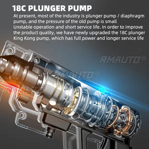 Nettoyeur haute pression pour voiture 1500W 60 bars, pistolet à eau portable, laveuse sans fil, nettoyeur pour batterie 18V - Product Image 3