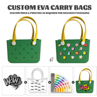 Sac de plage léger et personnalisable en EVA pour maman, avec blocs de couleur, lavable, ouverture supérieure, deux doubles bretelles, grande capacité