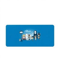 Tapis de souris de jeu XXL style anime, antidérapant, avec bords surpiqués, pour clavier et ordinateur portable