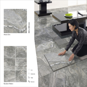 Vistaar Atenia White 600x600mm PGVT Glossy Porcelain Floor Tiles Restaurant Flooring - Product Image 5