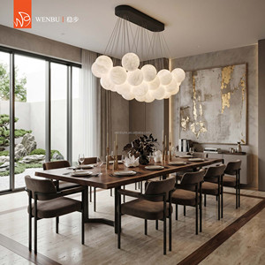 Spanish alabaster globe chandelier for dining room villa foyer <b>lounge</b> <b>lighting</b> - Product Image 3
