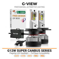 Gview G12W Luz Led H4 Para Auto 130W 30000LM Luces Led AutomotiveH7 H11 Véhicules Led Lumière HB3 Faros Focos Led H4