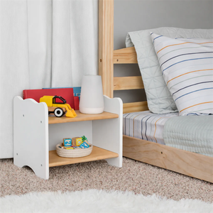 <span class=keywords><strong>Comodino</strong></span> in Legno Massello per Bambini con Libreria e Spazio per Libri, Ideale per Camerette - Product Image 2