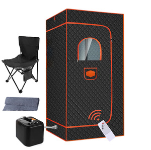 Outdoor <b>Tents</b> with Steamer Box Folding Chair for Home Spa Personal Indoor Mobile Steam Infrared Portable Sauna <b>Tent</b> Room - Product Image 1