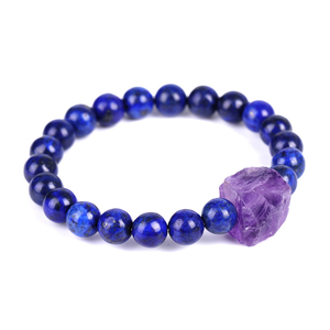 Commercio Assicurazione Prezzo All'ingrosso Della Fabbrica 8 MILLIMETRI Lapis Lazuli Irregolare <span class=keywords><strong>Ametista</strong></span> <span class=keywords><strong>Bracciale</strong></span> - Product Image 1