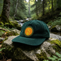 Sombrero y gorra Snapback de ala plana con bordado de pana de 6 paneles sin estructurar de perfil bajo personalizado de alta calidad